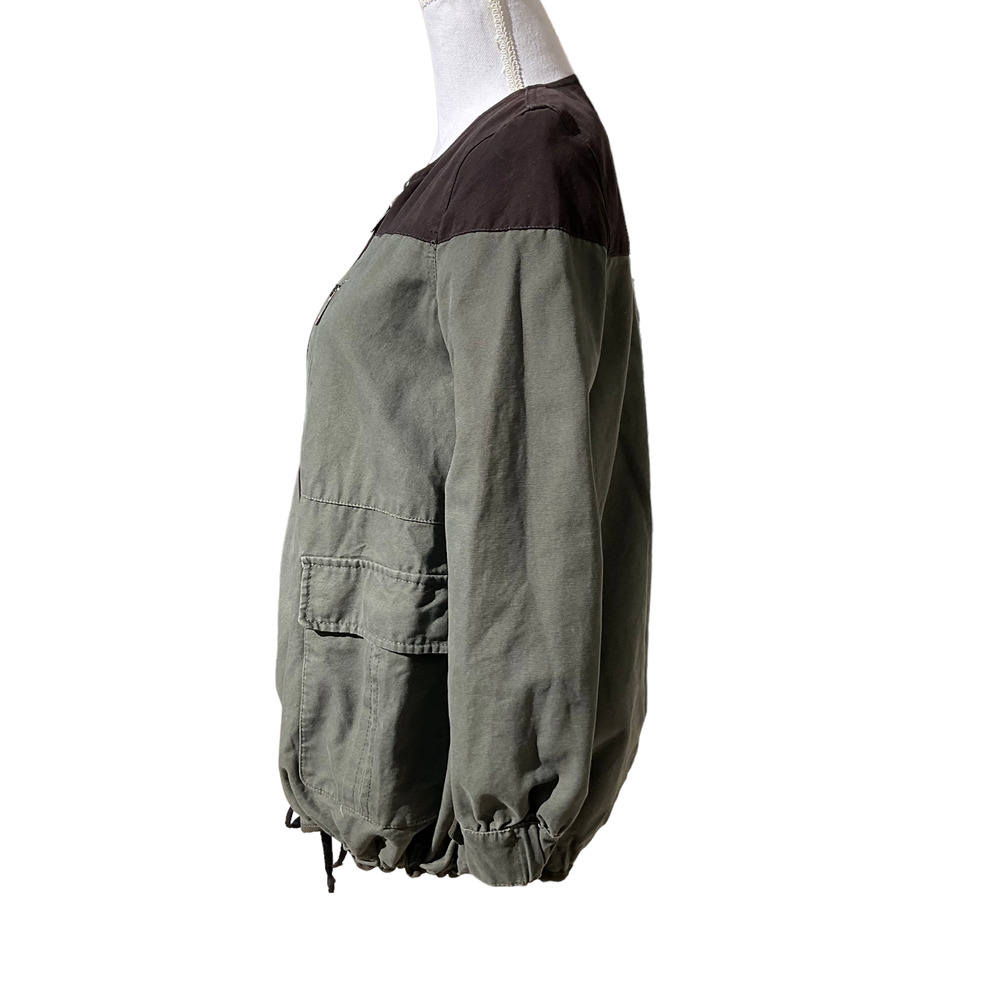 Zara Woman Olive & Black Oversized Jacket - Picture 3 of 8
